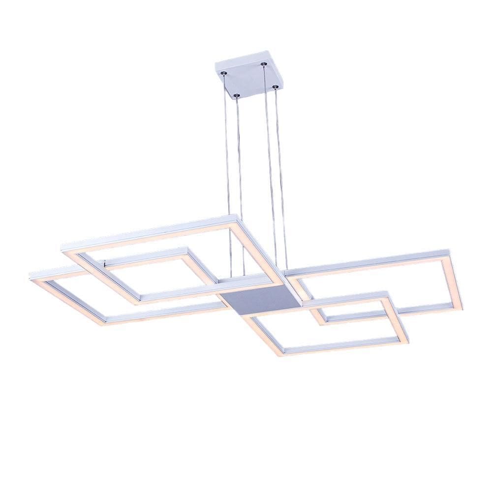 Lustre Pendente Perfil Led 96W Design Moderno Quarto Sala