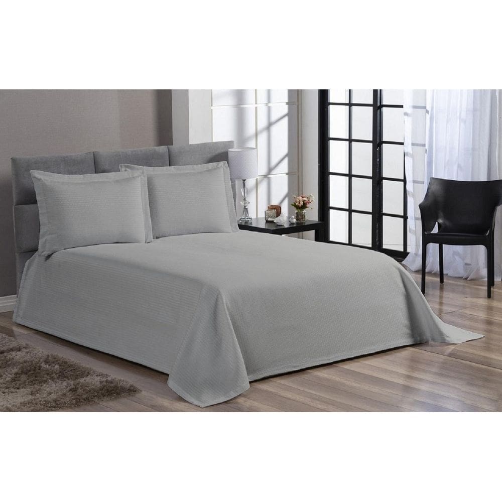 Cobre Leito Colcha Cama Solteiro Piquet Algodão 2 Pças Hotel