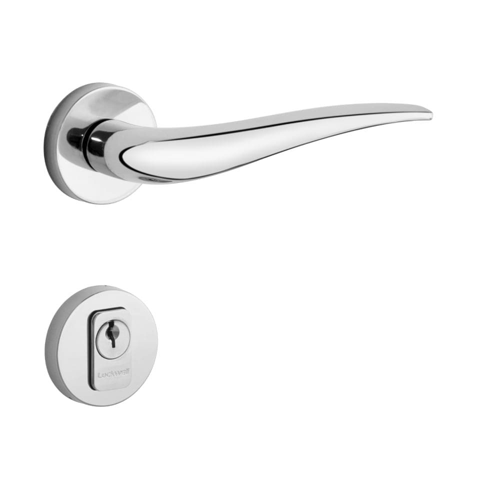 Fechadura Externa Due 55mm Cromado - 43-2204 - LOCKWELL