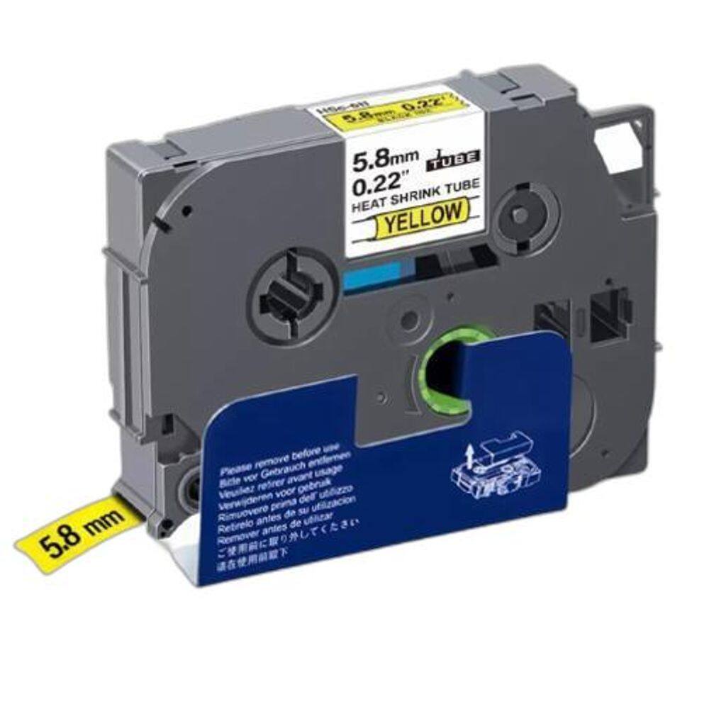 Fita Tubo Termo Retrátil Compatível Tz Hse 611 Amarela 6Mm