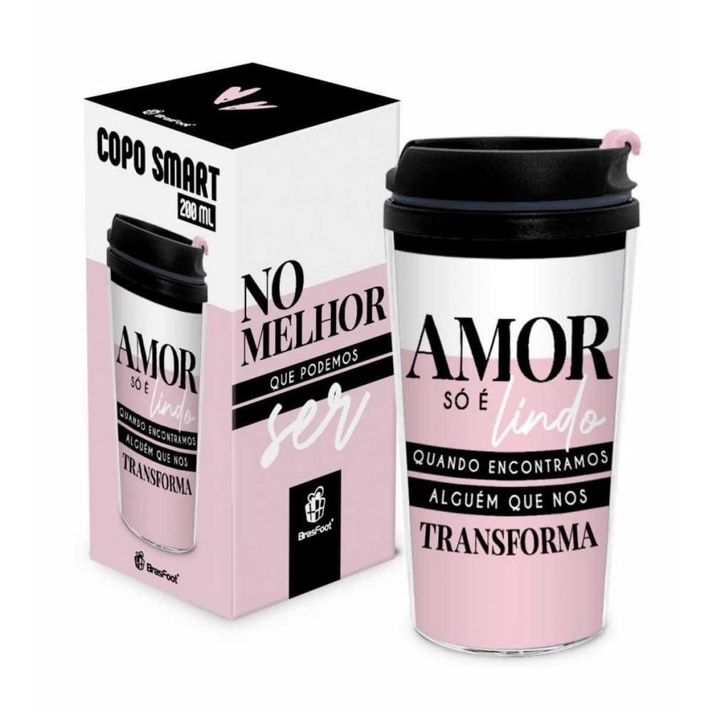 Copo Plastico Termico Smart Amor Que Nos Transforma Brasfoot
