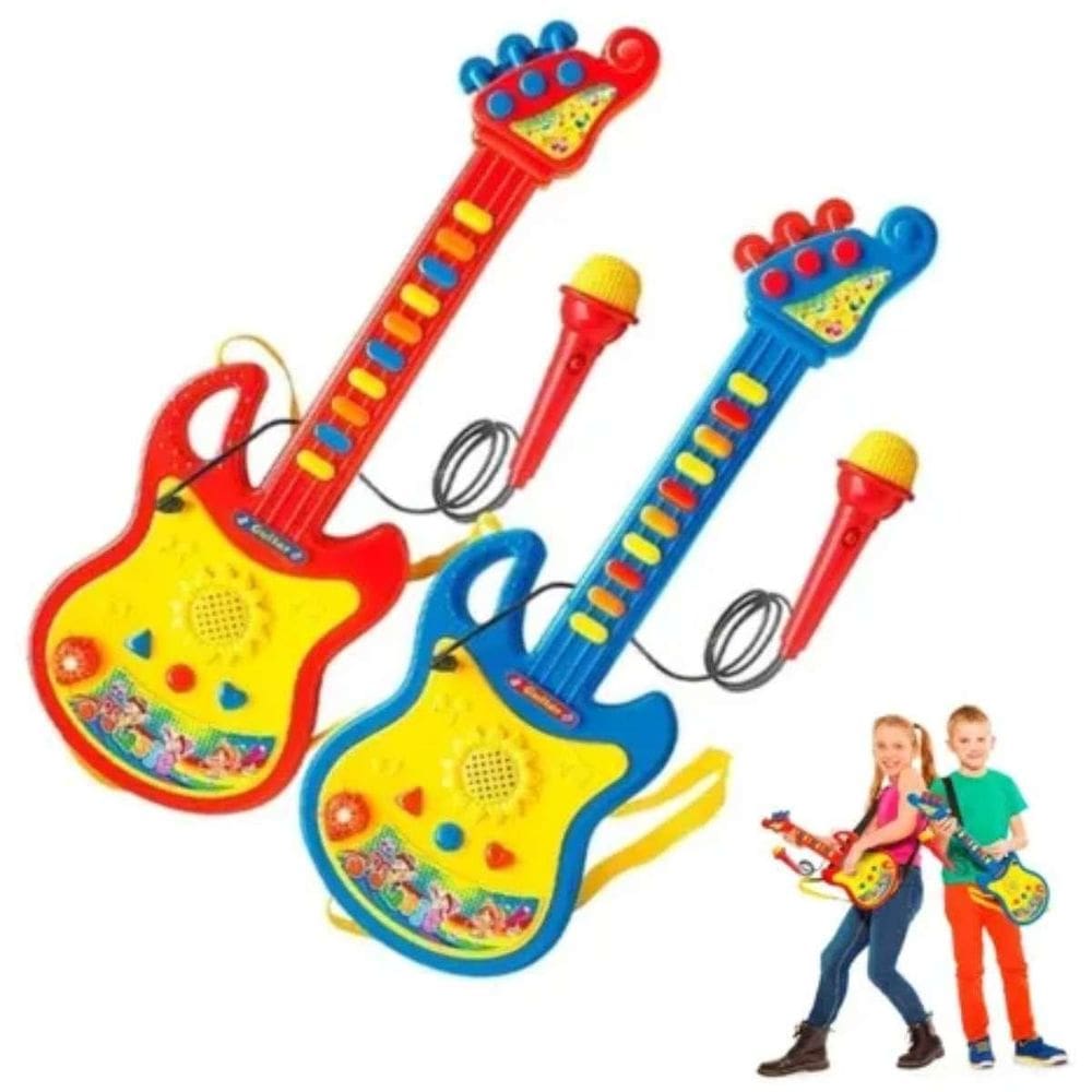Brinquedo Guitarra Musical Portátil Alta Qualidade