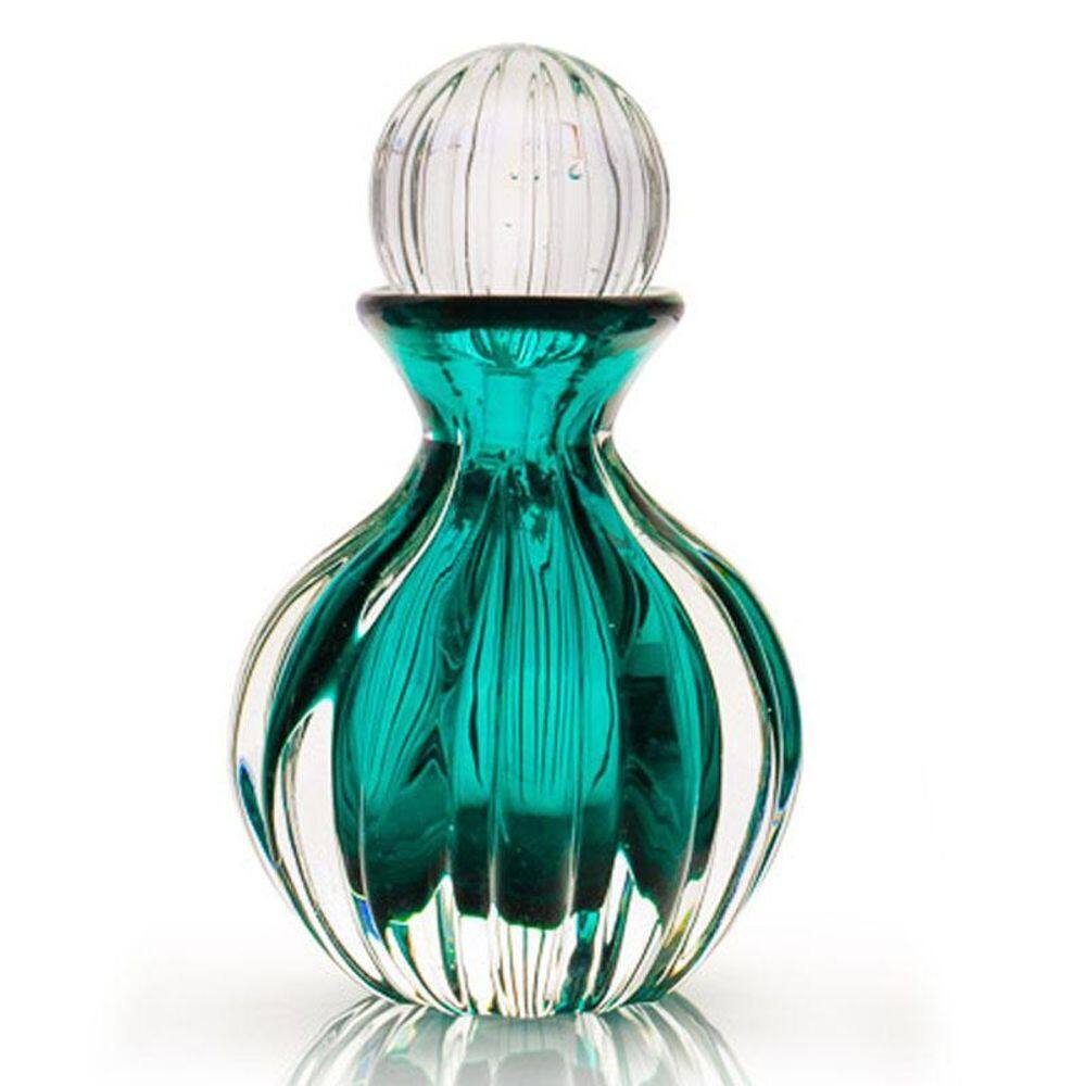 Garrafa Em Cristal Murano Esmeralda - São Marcos 17Cm