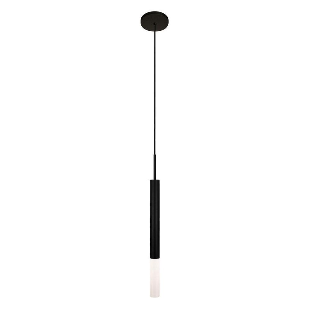Luminária Teto Pendente Tubo Difusor Balcão Cozinha Preto