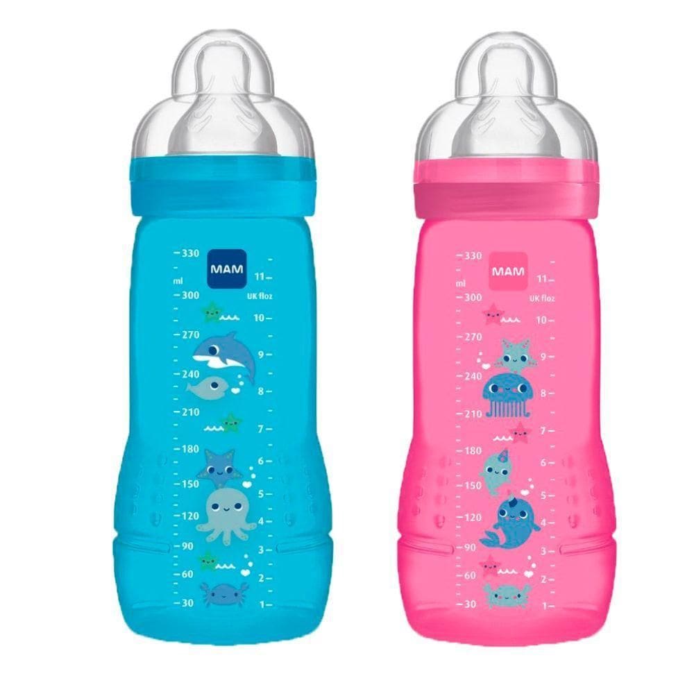 Kit 2 Mamadeira Mam Easy Active - 330Ml  4+ Meses