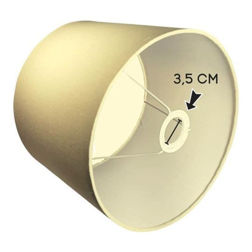 Cúpula De Abajur Luminária Tecido Cônica 18X22X18 - Cru