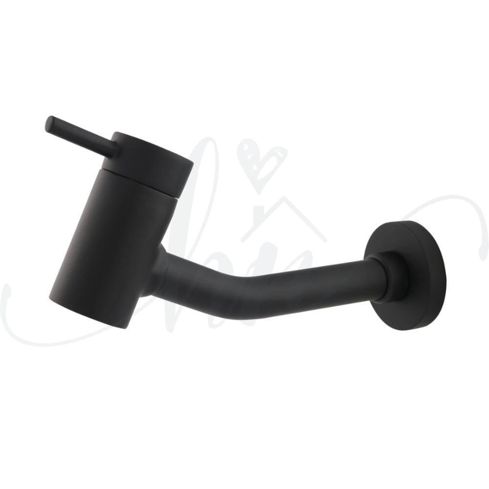 Torneira Banheiro De Parede Slim Luxo Black De Volta
