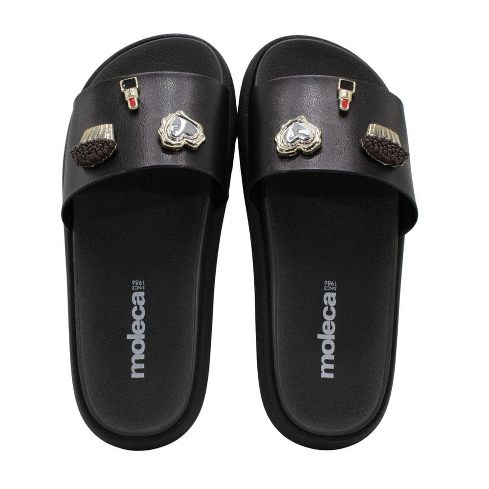 Tamanco Slide Feminino Moleca Preto