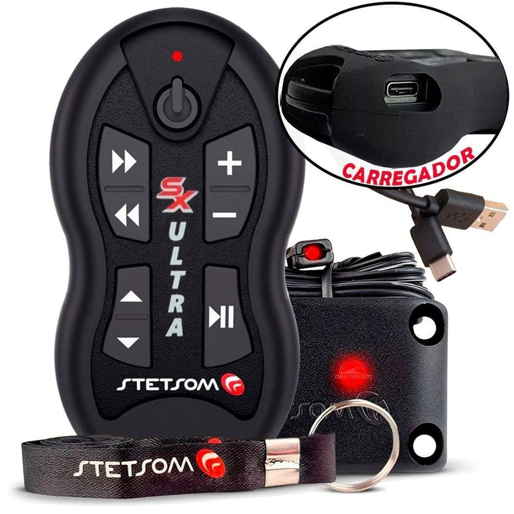 Controle Longa Distancia Stetsom Sx2 Ultra 500M Recarr Preto