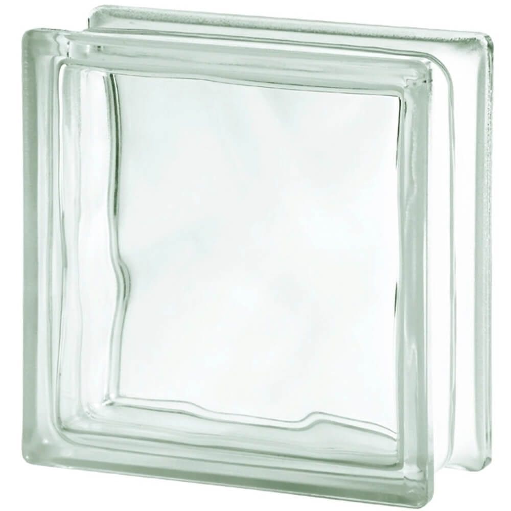 Bloco de Vidro Ondulado Incolor 19x19x8cm - 124188 - CONSTRUMARCAS
