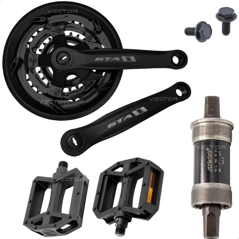 2X Pe De Vela 3 Coroas + Pedal Plataforma + Movimento Centra