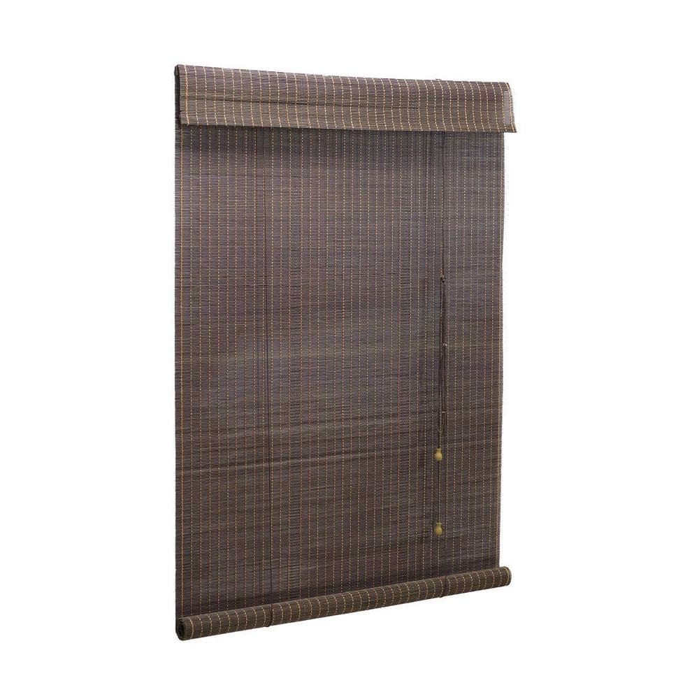 Persiana Bambu Rolo Tabaco 100 L X 180 A Cm Cortina Madeira