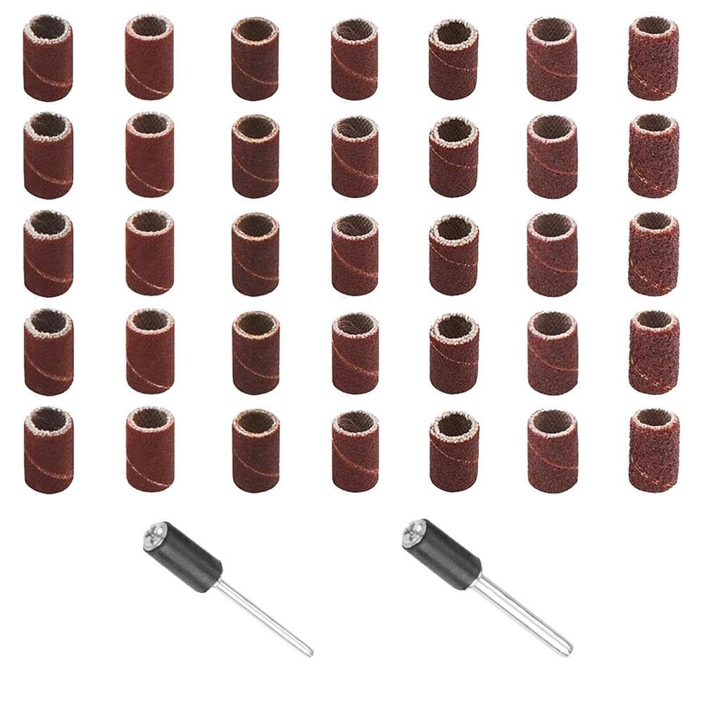 Kit 35 Tubo De Lixa 1/4 Grão 80 A 600 2 Haste Micro Retífica