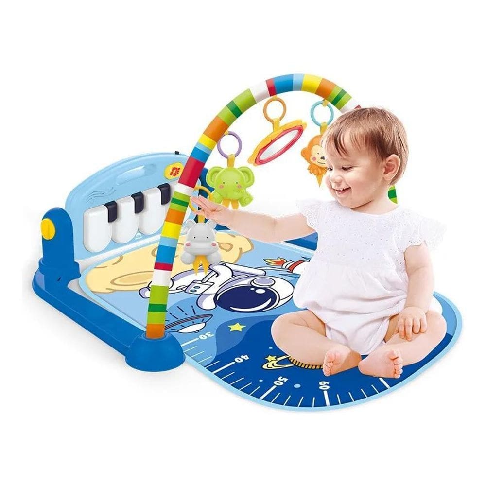 2X Tapete Bebê Musical Piano Happy Azul Wakaii