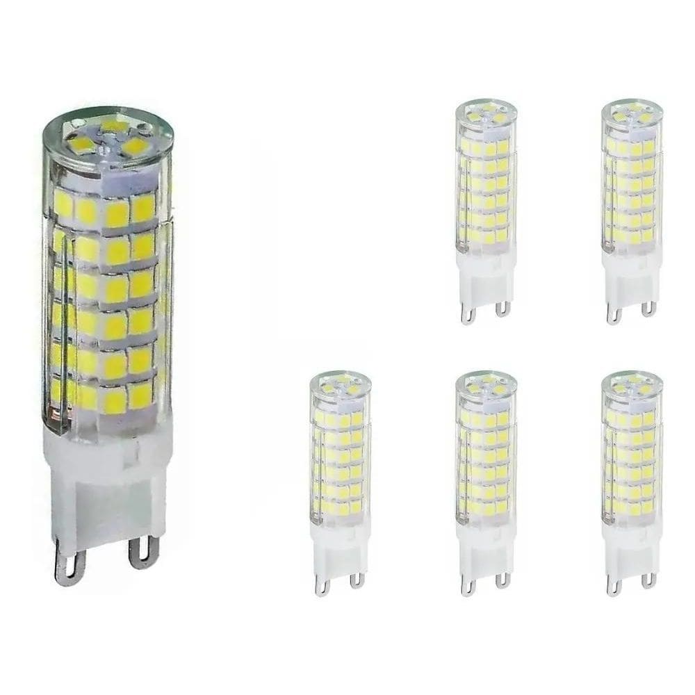 2X 6X Lampada Led Halopim G9 7W 76Led Lustre Arandela Luz Br
