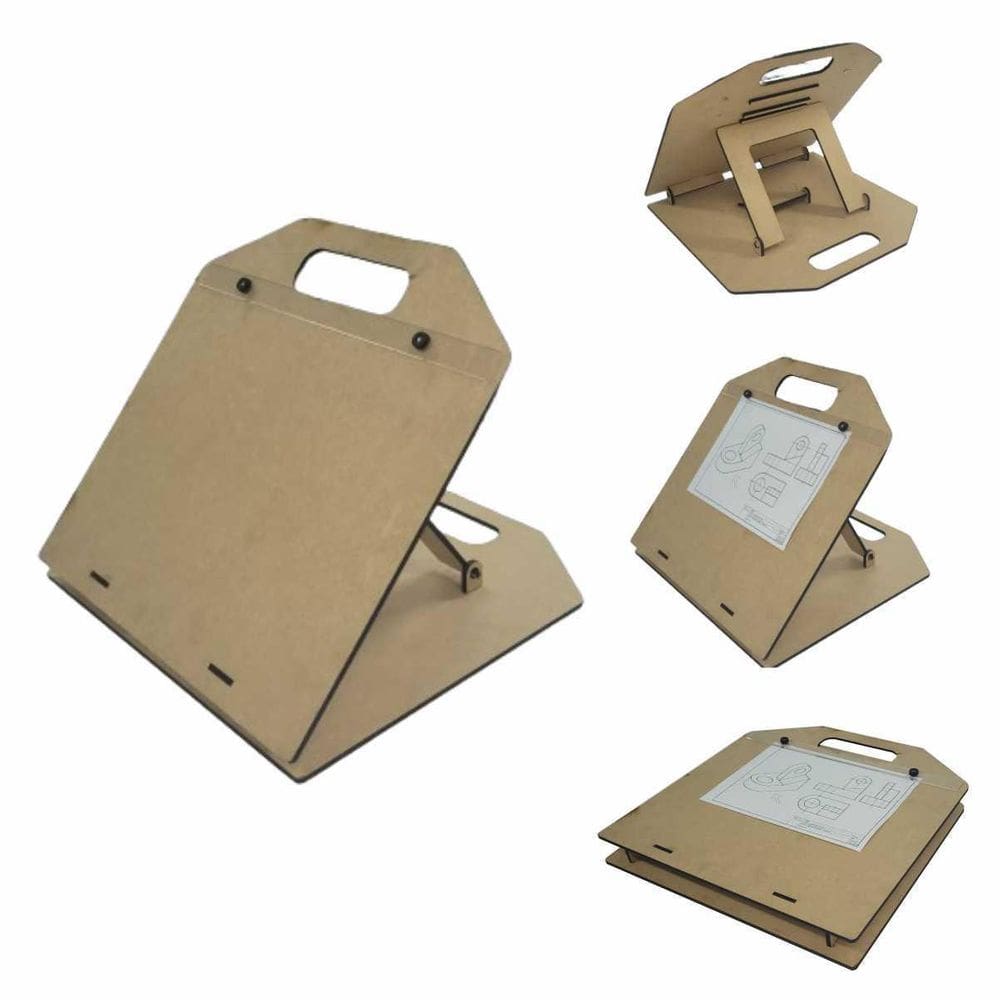 Prancheta A3 Articulada Portátil Desenho Técnico Natural 6Mm