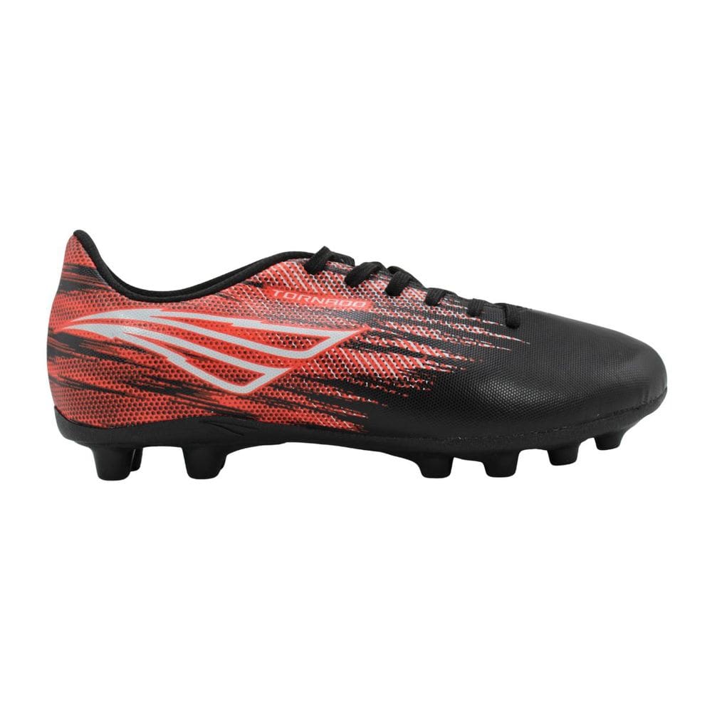 Chuteira Campo Penalty Tornado Preto/Vermelho/Branco