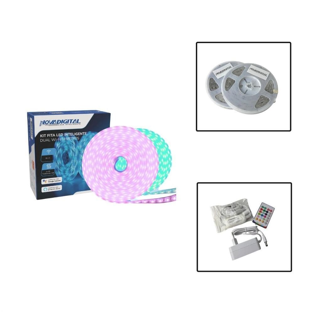 Kit Fita Led Inteligente Rgb Wi-Fi Dual 10 Metros