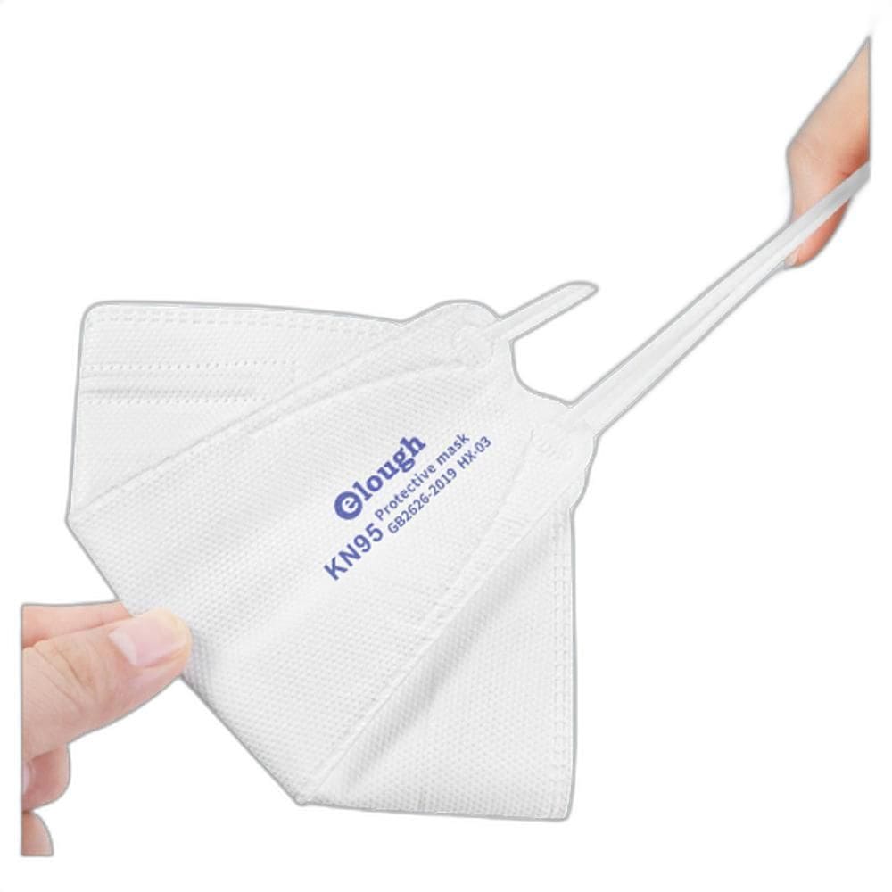 Pacote Mascara Facial Elough Kn95 Branca 10 Peças