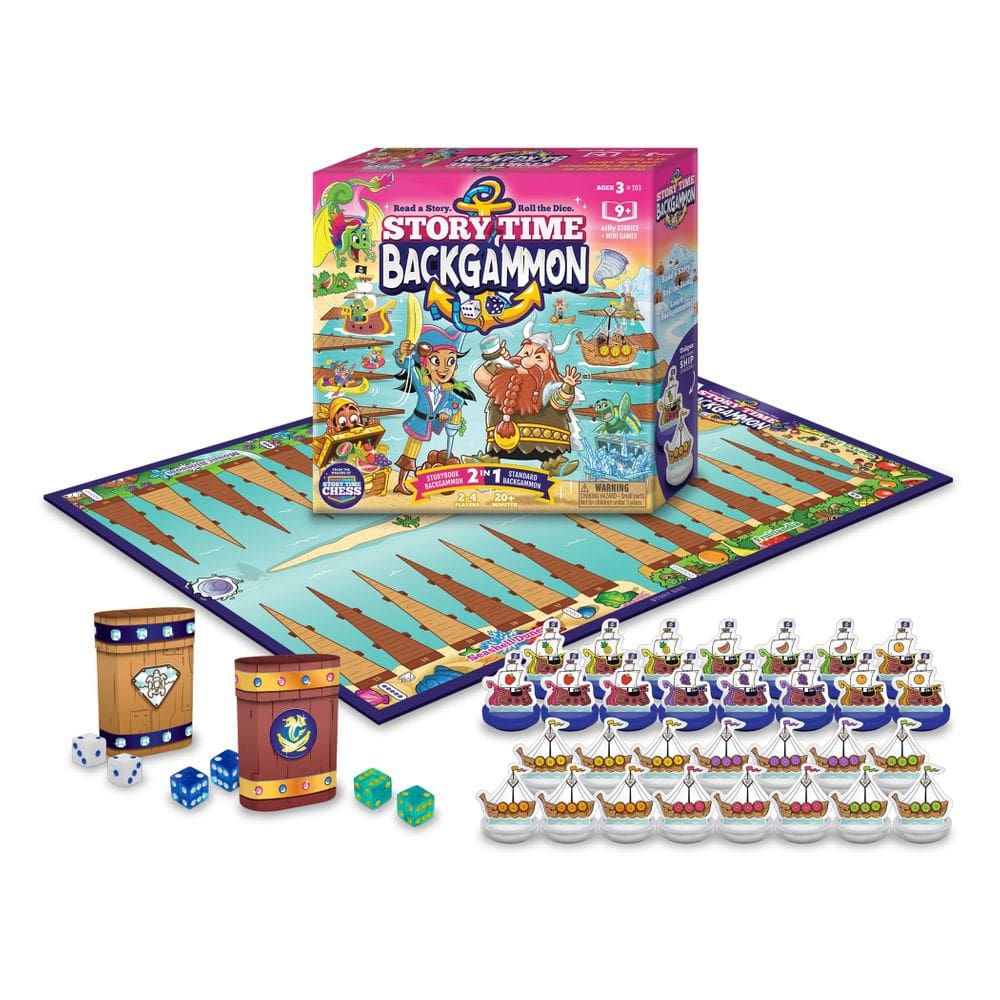 Set Backgammon Set Story Time Chess para crianças de 3 anos ou mais