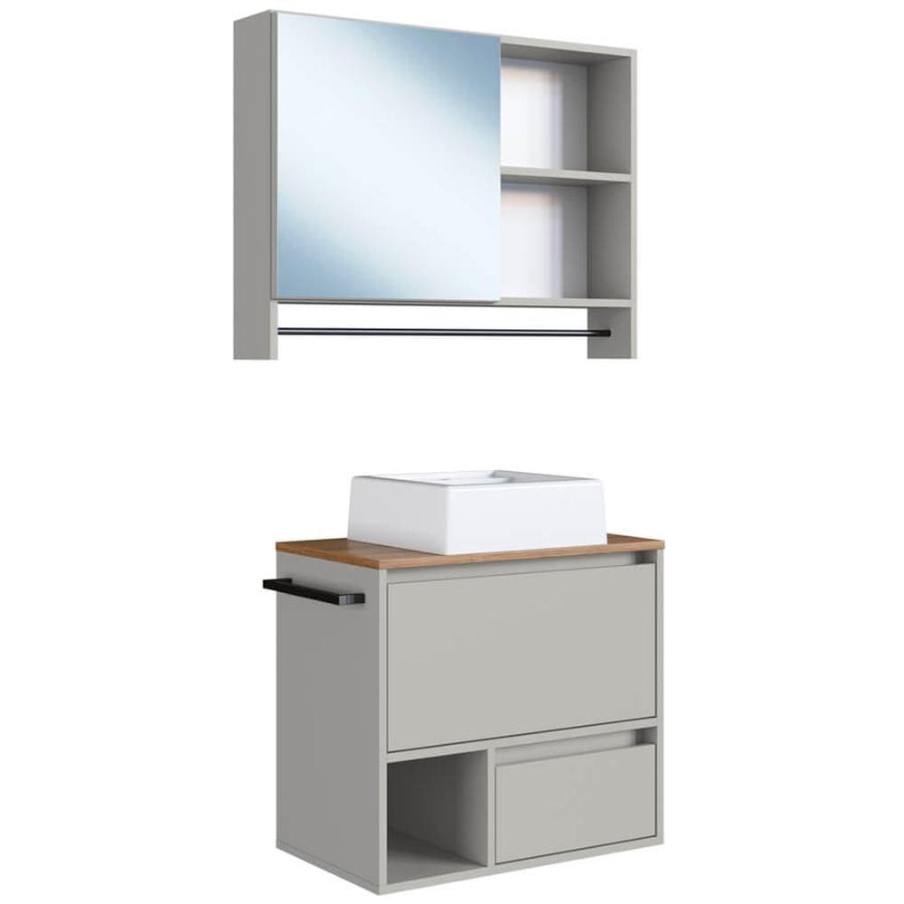 Conjunto Armario e Gabinete Com Cuba 60cm PRODDY
