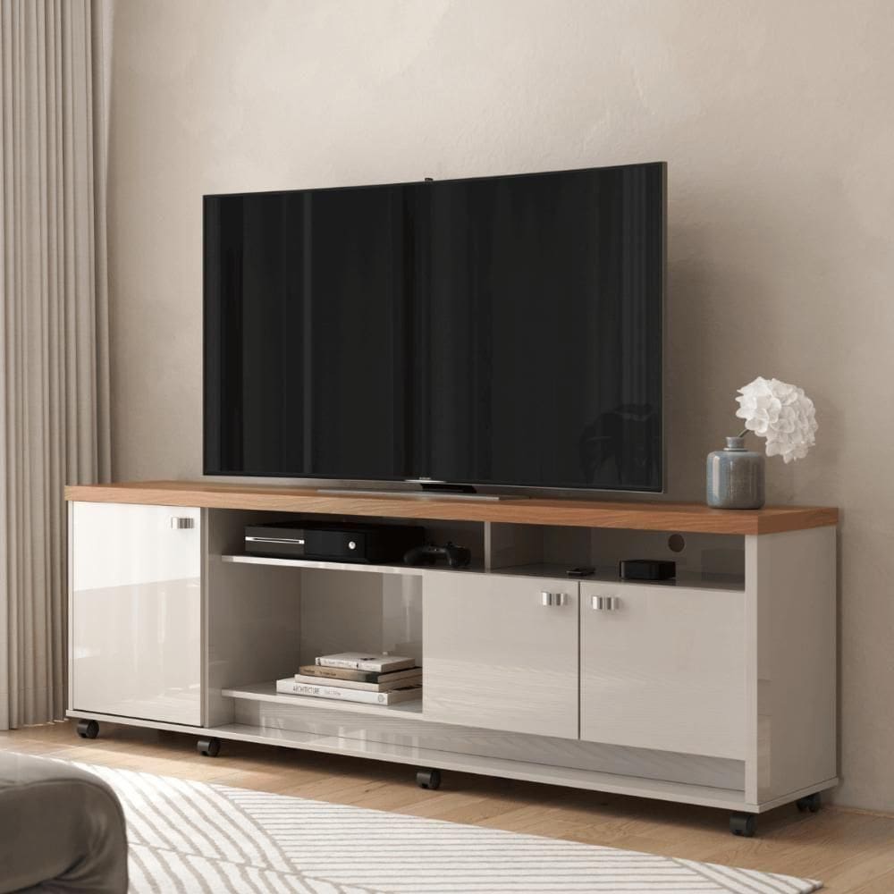 Balcao Tv Bucareste Off White Perolizado-jequitiba