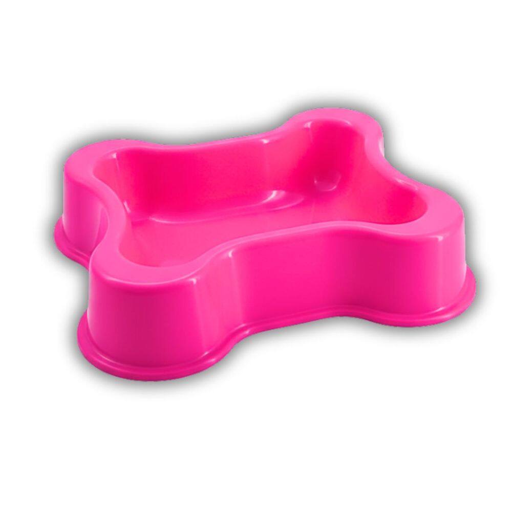 Comedouro Pet Linha Osso (700ml) Cor Rosa FAMAPET