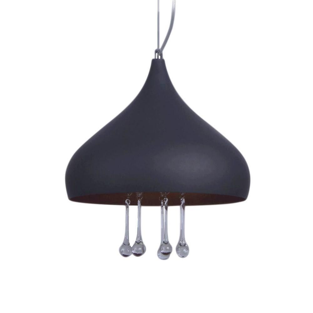 Pendente Treviso Modena Preto Com Dourado - Md70149B-1