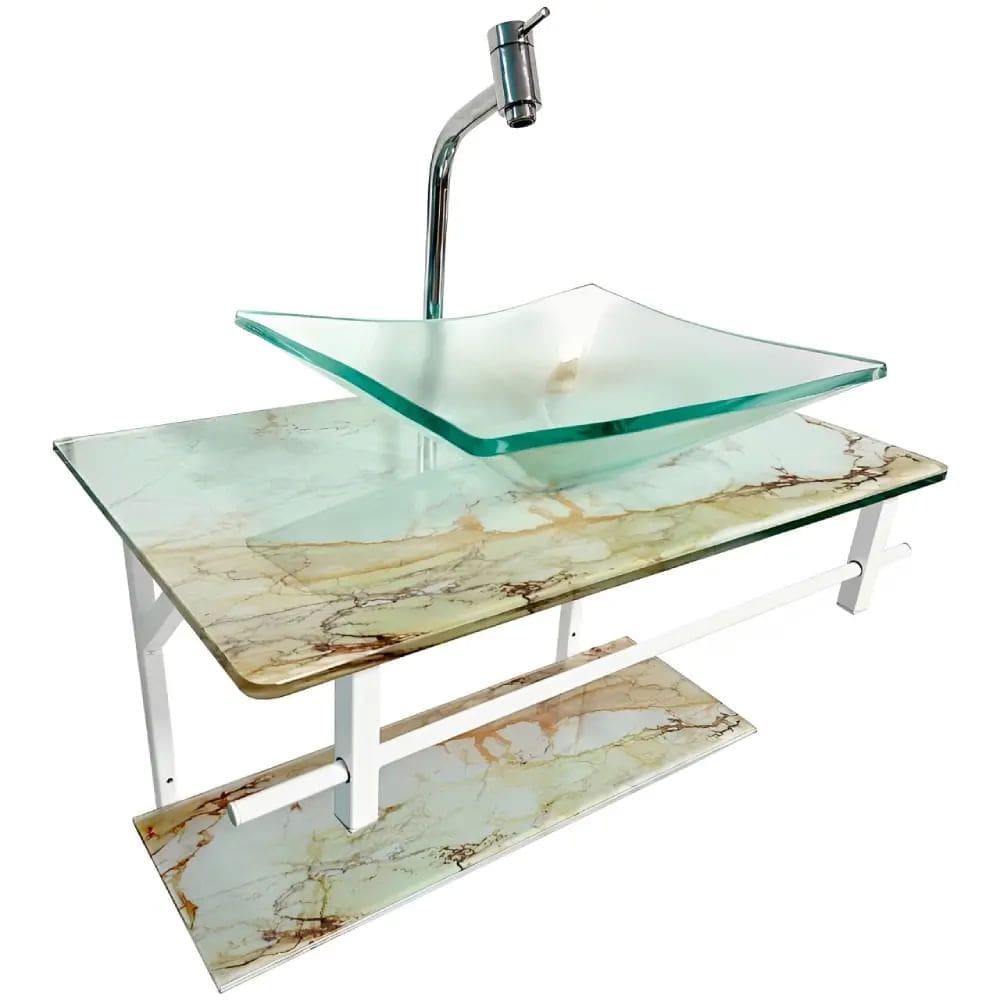 Lavatório Rubi Mármore 64x60cm Calacata - 0198 - DULLUC