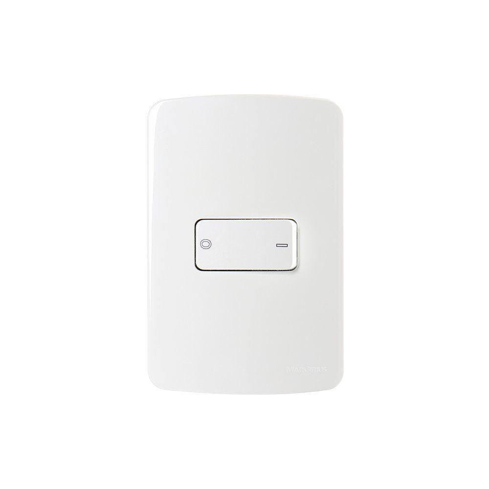 Interruptor Bipolar Simples Margirius B3 10a Com Placa 4x2 Branco