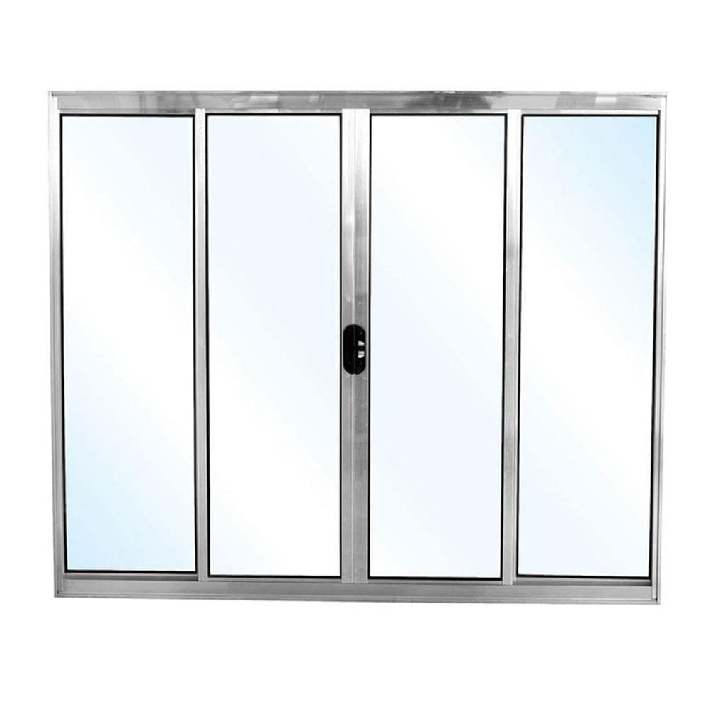 Vitrô de 4 Folhas Sem Bandeira e Sem Grade 1,00x1,20m Vidro Liso - V4FSBVL - JANELLOT
