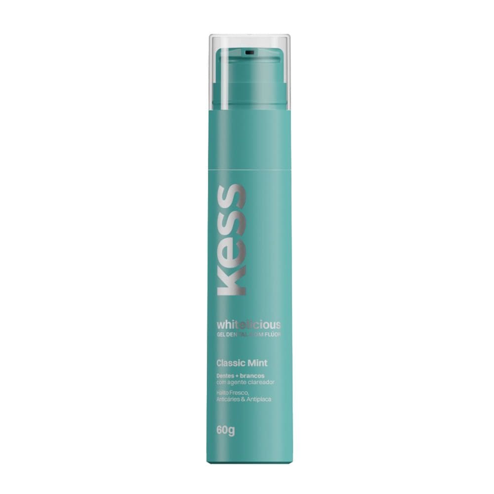 Gel Dental Kess Whitelicious Classic Mint com Fluor 60g