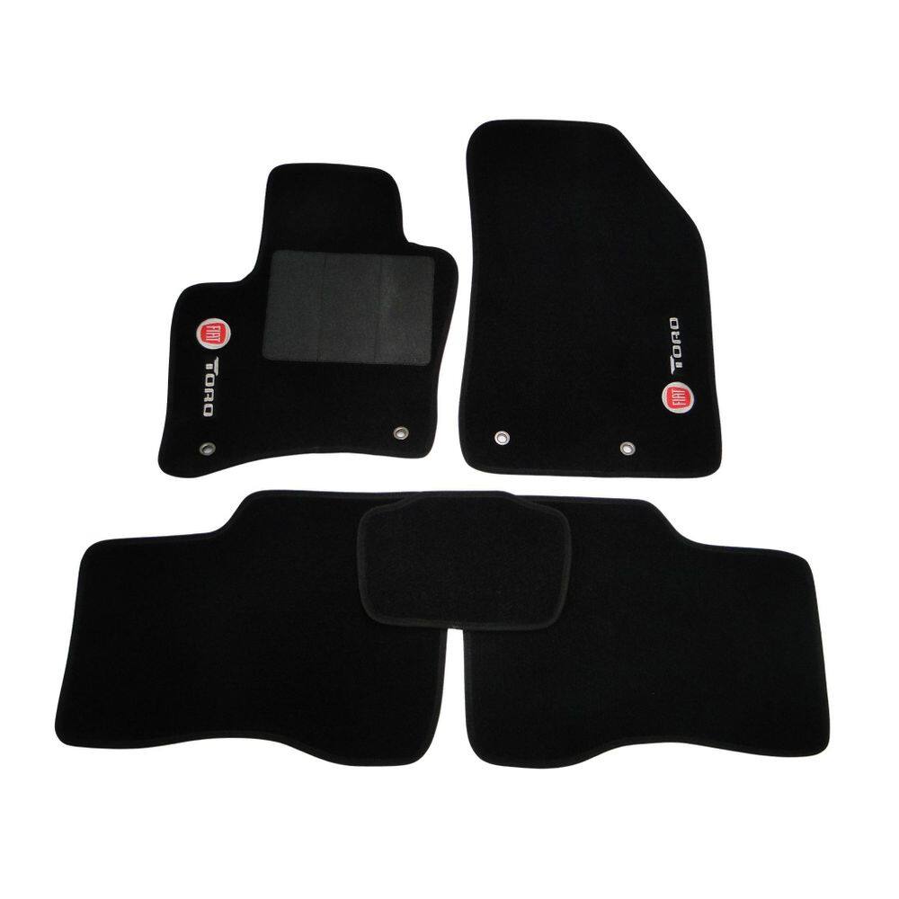 Jogo Tapete Carpete Luxo 10Mm Fiat Toro