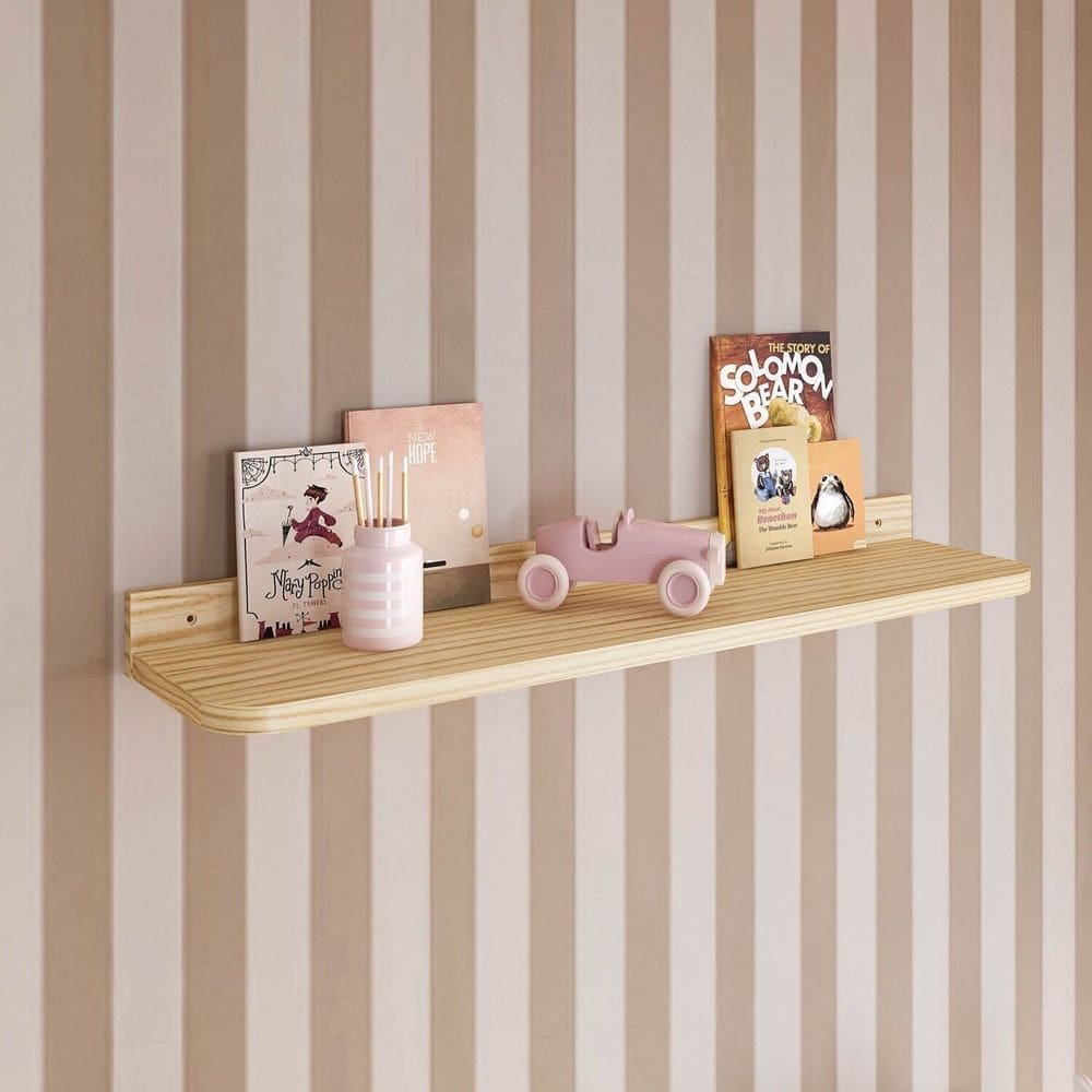 Prateleira Decorativa 90cm Wave Casatema Natural