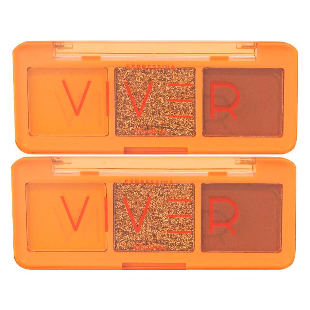 Kit 2 Sombra Ruby Rose Trio Viver Expressiva HB-F528