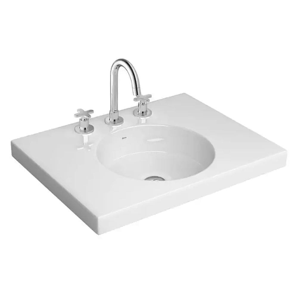Cuba de Sobrepor Retangular Bojo Redondo 48X60cm Branco - L.1170.17