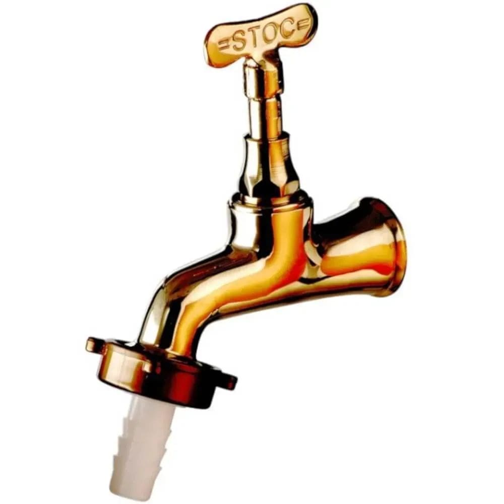 Torneira Amarela para Jardim Curta Parede DN15 1/2” 1128 - 2102 - STOC