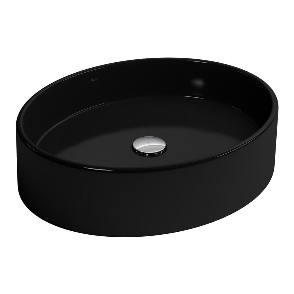 Cuba de Apoio Lavatório Oval 50X41cm Ébano - L.93.95
