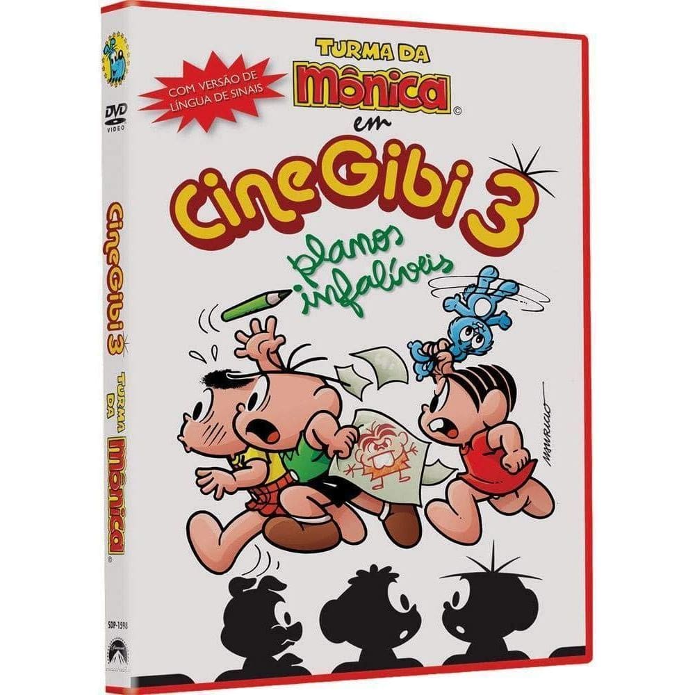 Dvd Turma Da Mônica - Cine Gibi 3 - Coleção Com 7 Episódios