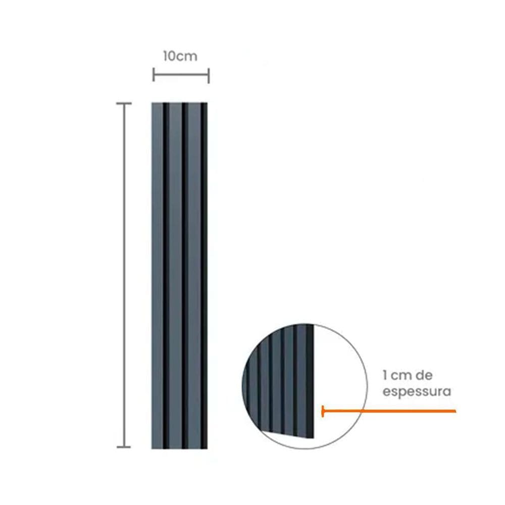 Painel Ripado Eva Laminado Autocolante 10Cm Urban Azul 10M