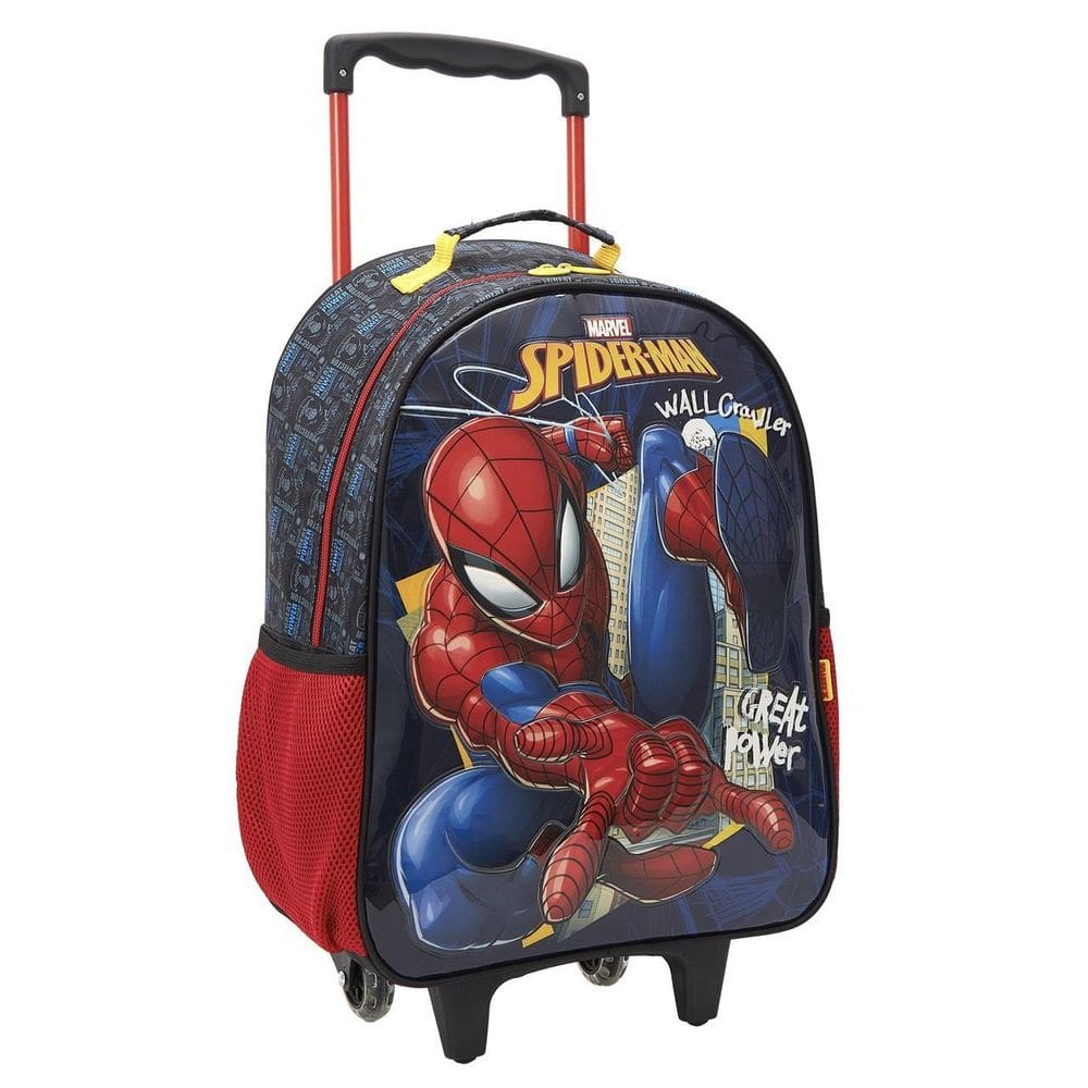 Mochila Rodinhas Infantil Homem Aranha Mala Escolar Marvel