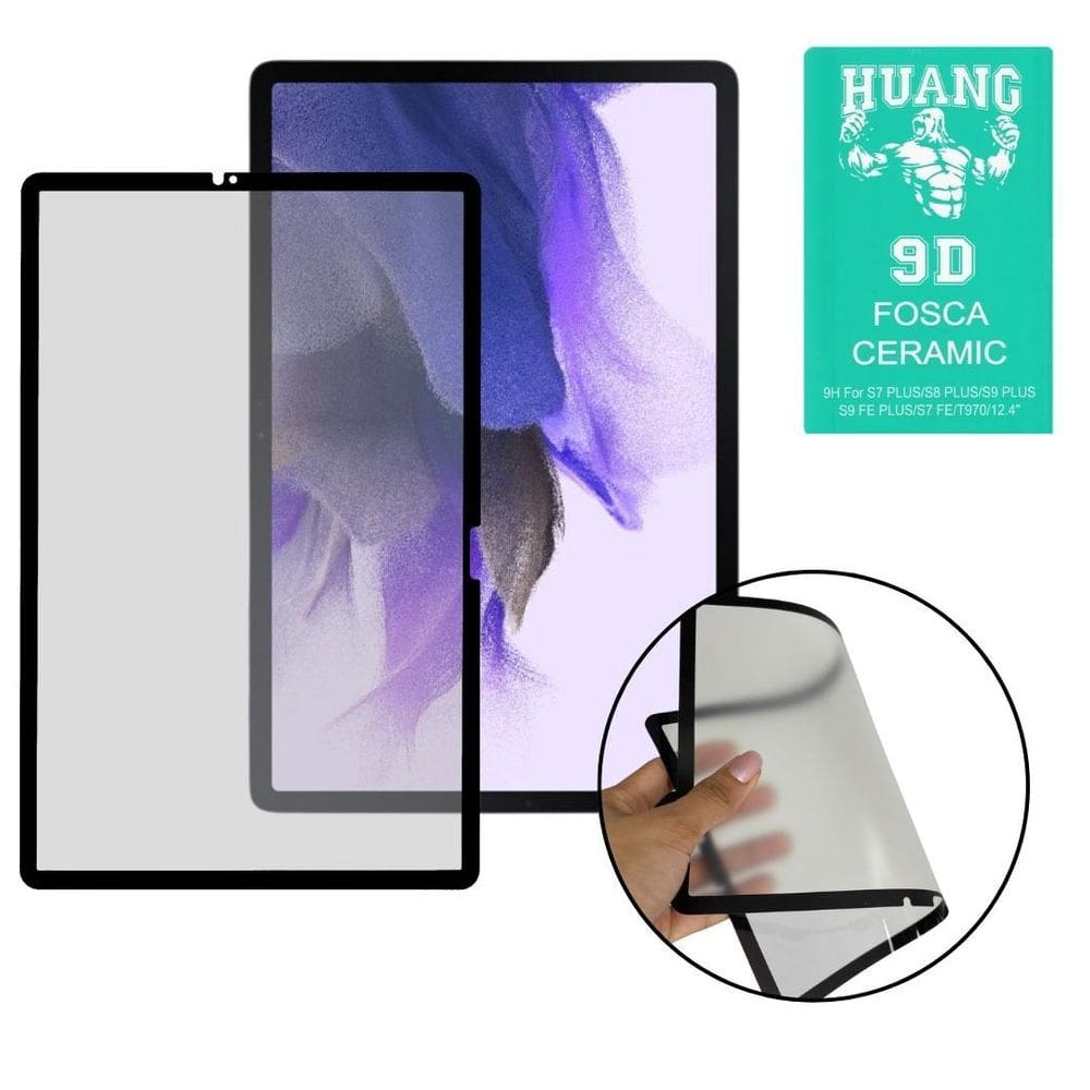 Película Cerâmica Proteção Anti Queda Para Tab S7 Plus 12,4