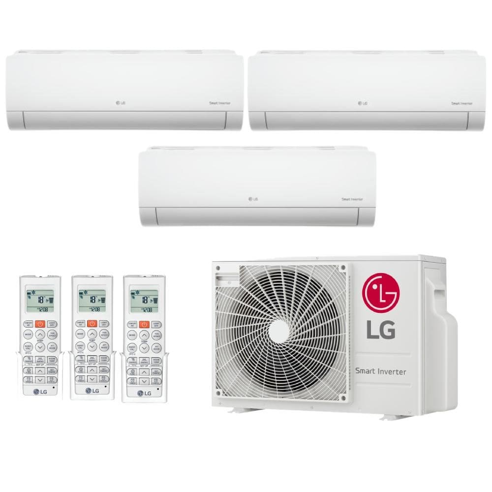 Ar Condicionado Multi Split Inverter LG 24000 BTUs (2x9000+18000 HW) Quente/Frio Z3UW24GFB1.AWGZBR4 - 220V