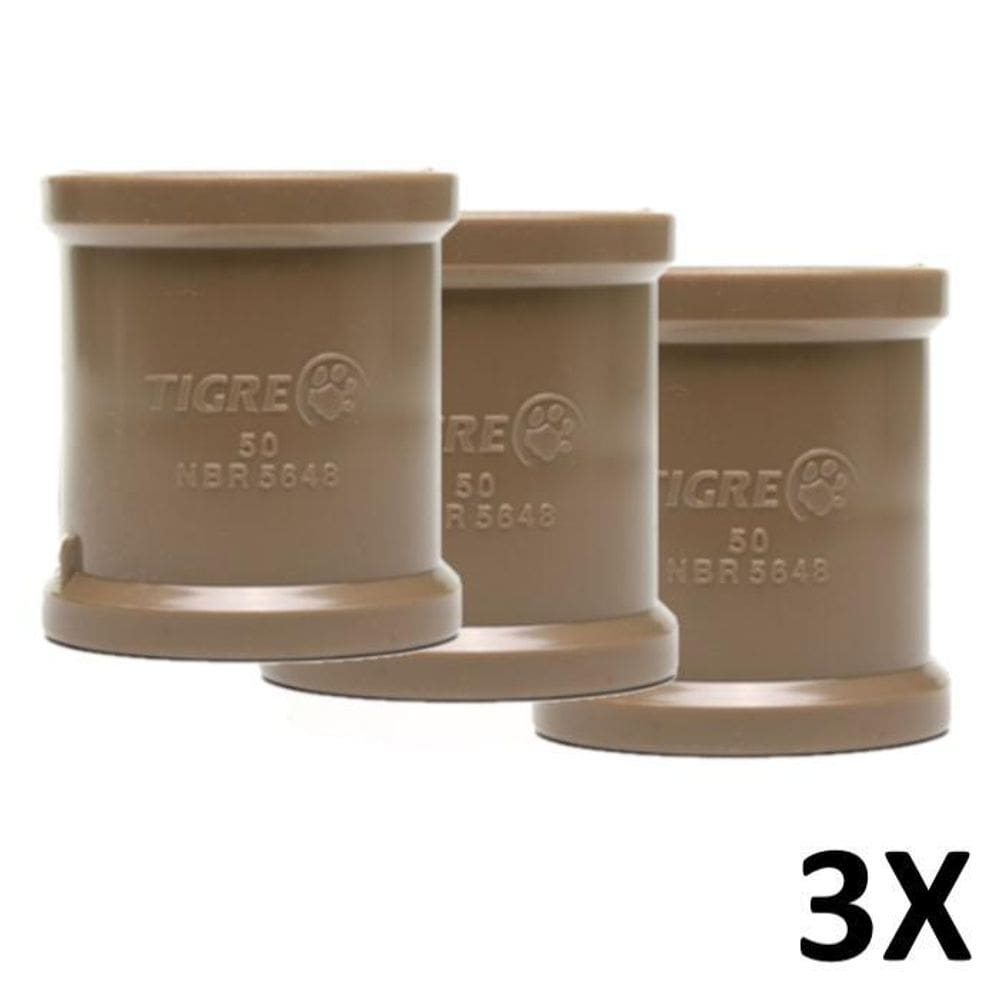 Kit 3 Luva Mista Pvc Roscável E Soldável 1.1/2`` 50Mm Tigre