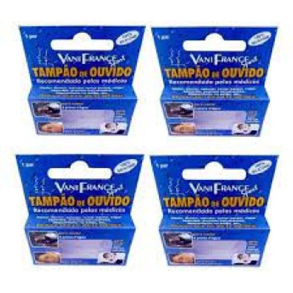 Protetor Auricular Para Dormir De Silicone Kit 4 Peças