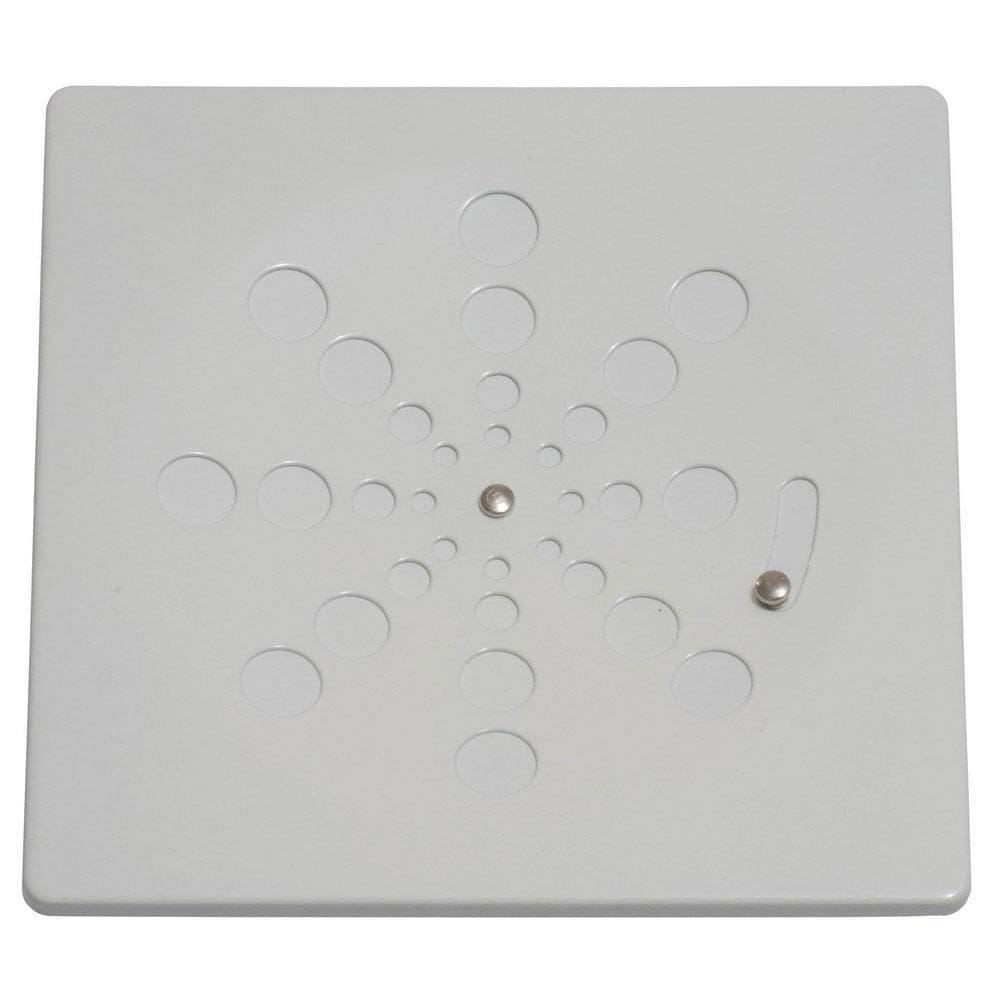 Ralo Grelha Quadrada 10cm Branca Sem Caixilho Com Fecho - ESTILMAX