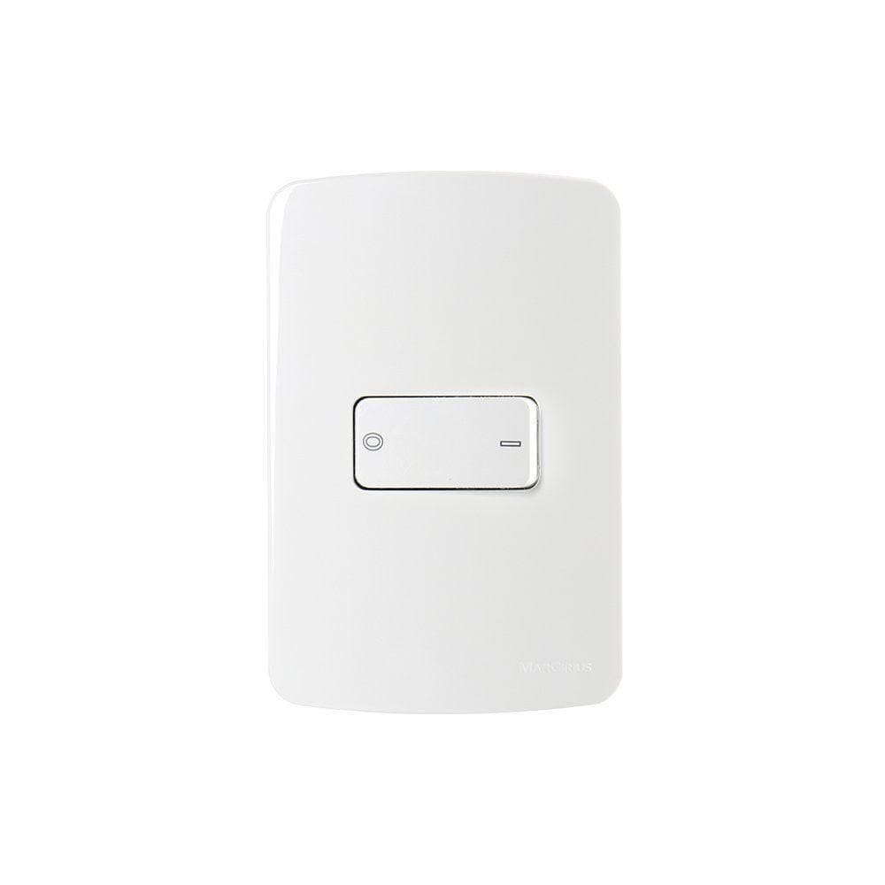 Interruptor Bipolar Simples Margirius B3 25a Com Placa 4x2 Branco