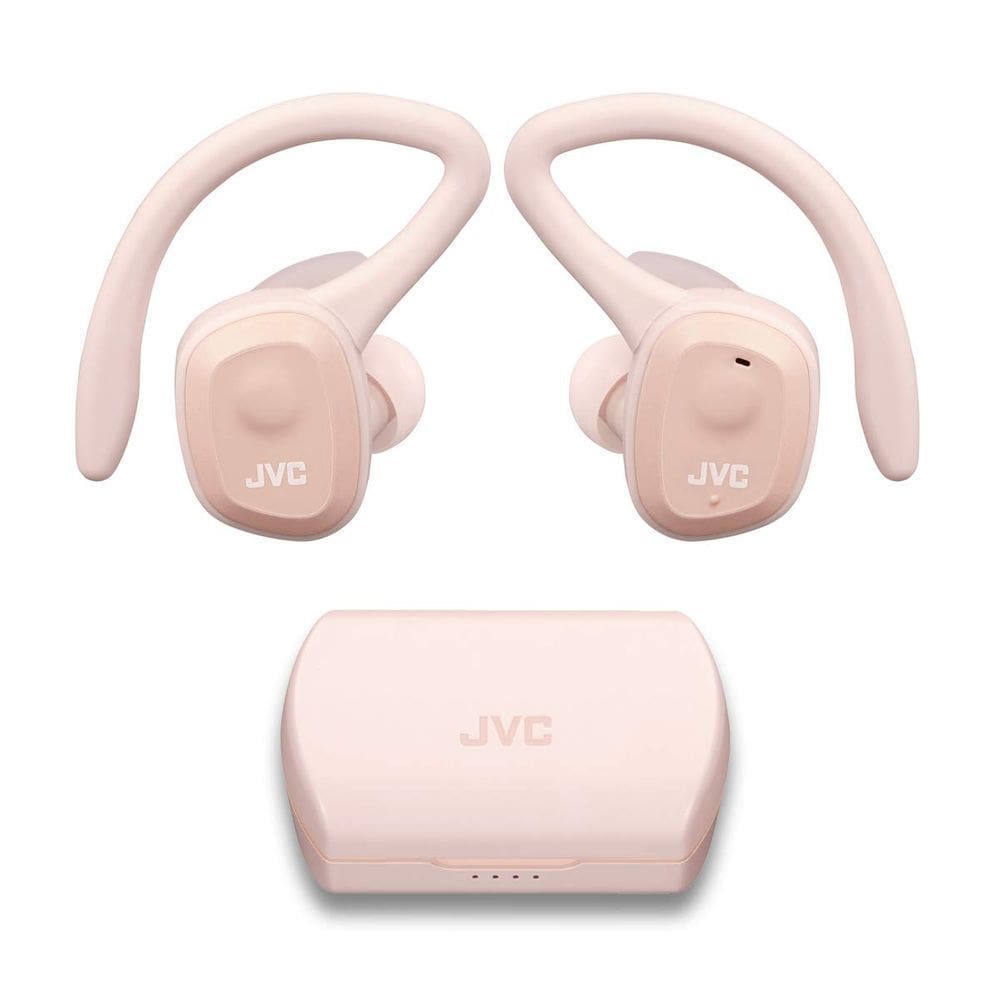 Fones de ouvido esportivos verdadeiramente sem fio JVC HAET45TP impermeáveis rosa