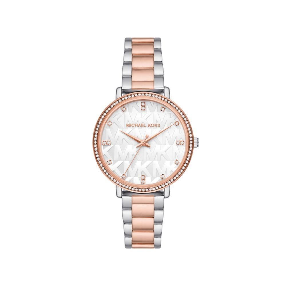 Relógio Bicolor Prata Rose Feminino Michael Kors Mk4667/1Jn