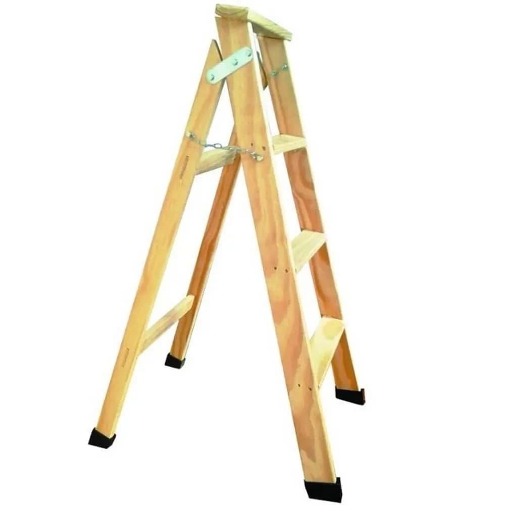 Escada de Madeira Americana com Sapata - ESCADAS SEGURANÇA
